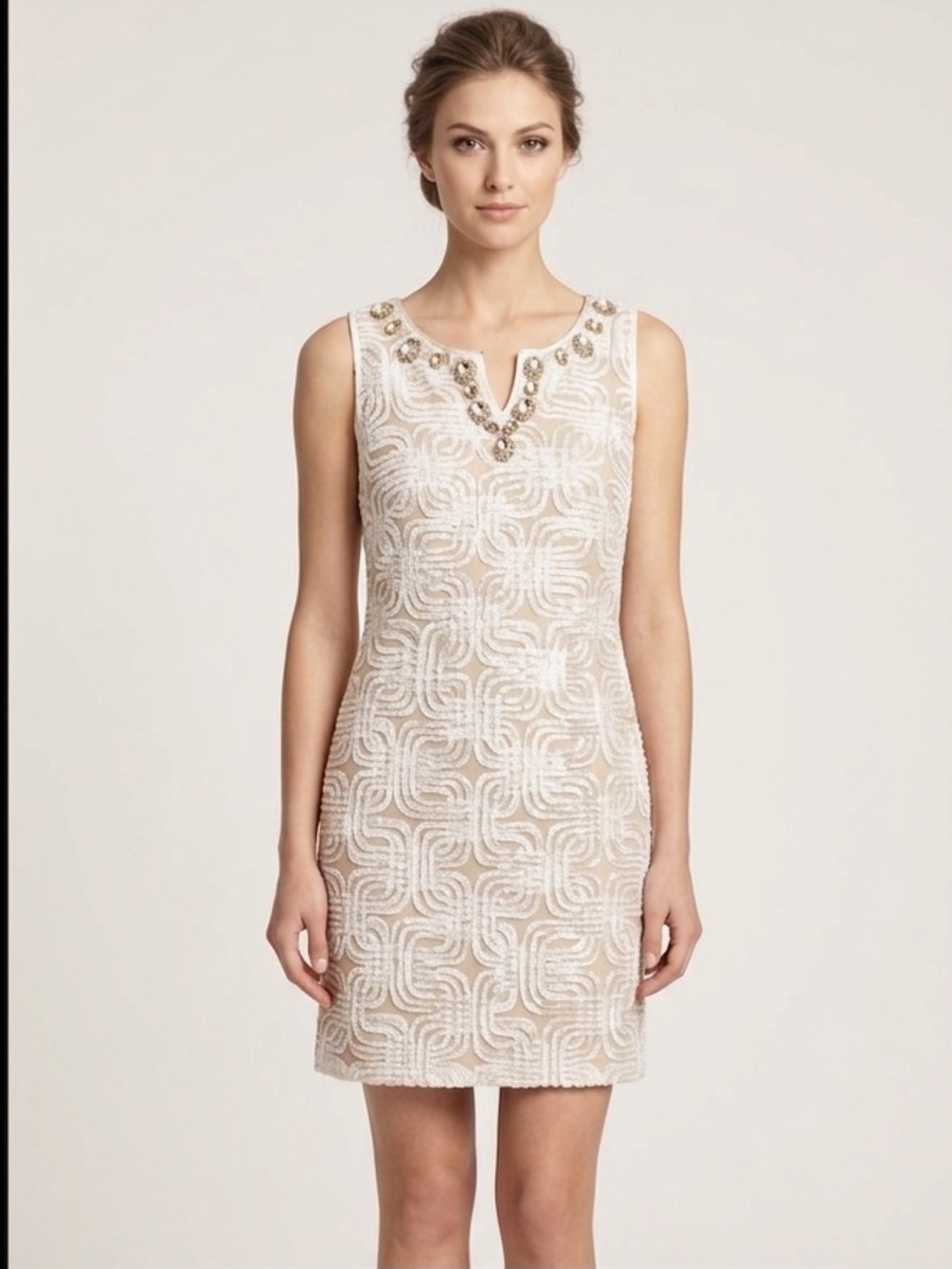 Jessica Howard NWT Beaded Neckline Petite Dress, Size 12P